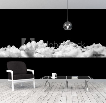 Bild på white clouds isolated on black background